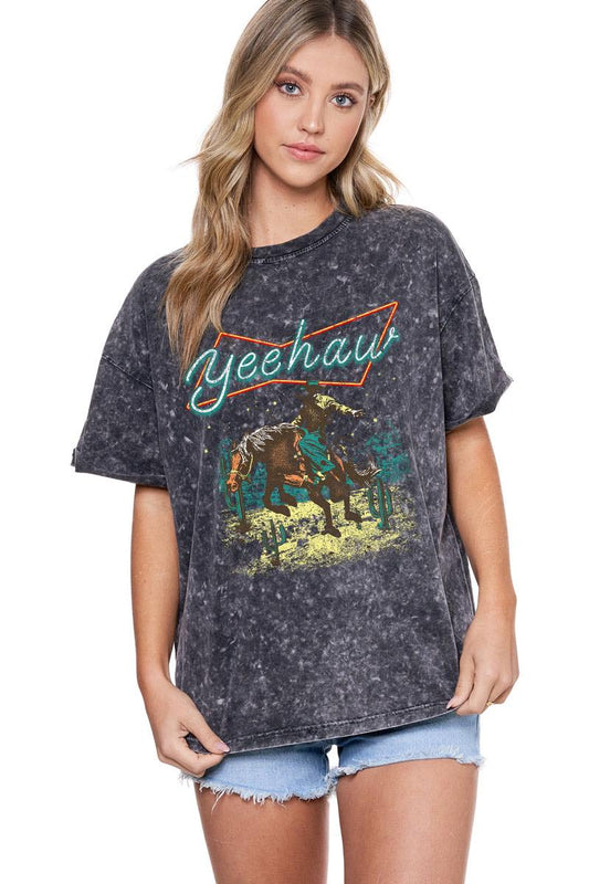 Yee-Haw Cowboy Boxy Tee