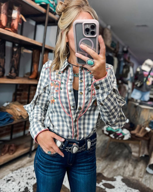 Plaid n' Prickly Button Up