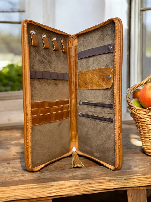 Jewelry Wallet Cowhide & Tooled Leather