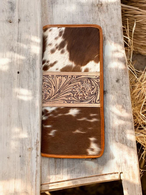 Jewelry Wallet Cowhide & Tooled Leather