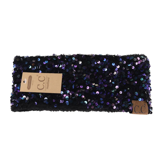 C.C. Cluster Sequin Head Wrap
