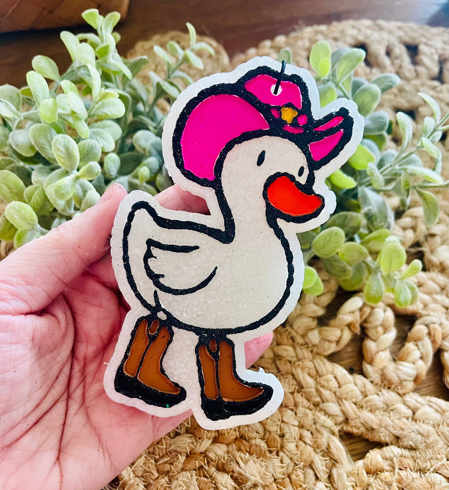 Cowboy Goose Car Freshie 