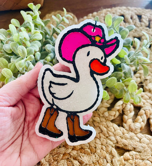 Cowboy Goose Car Freshie 
