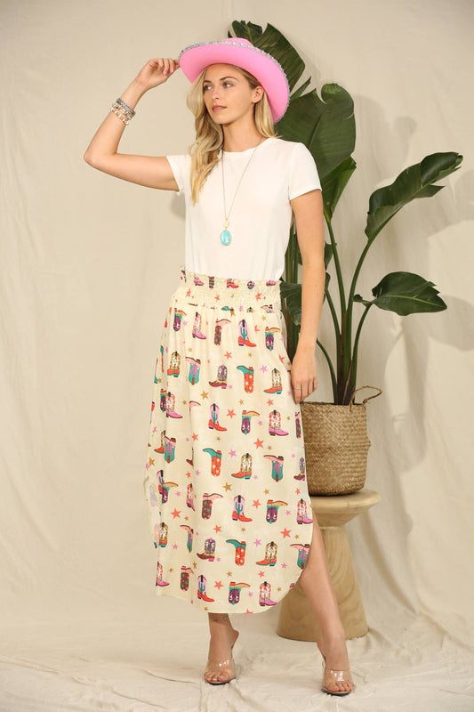 Boot Scootin' Maxi Skirt