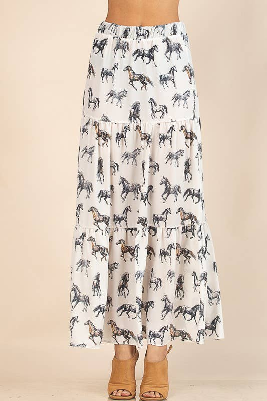 Callie Horse Maxi Skirt