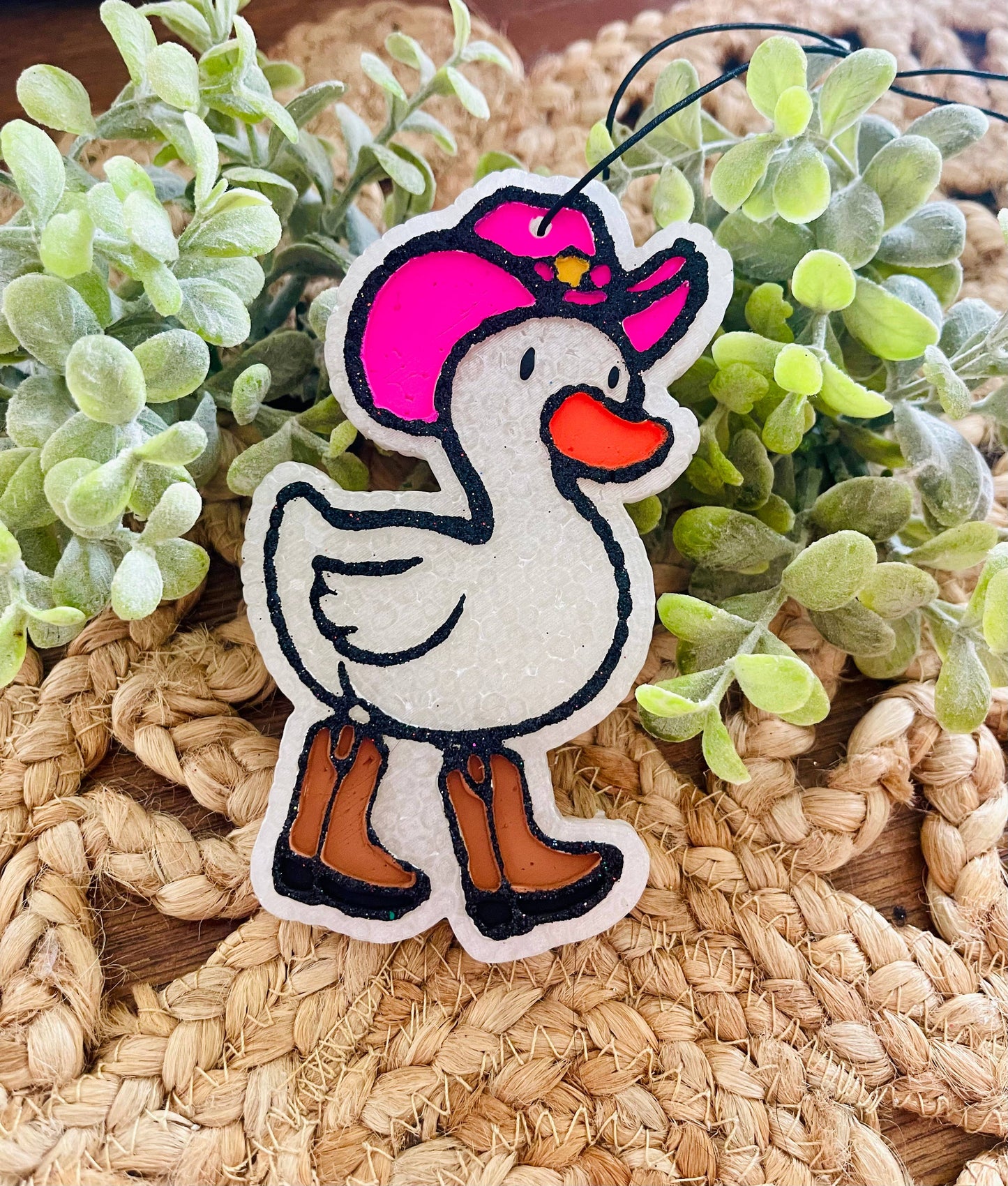 Cowboy Goose Car Freshie 