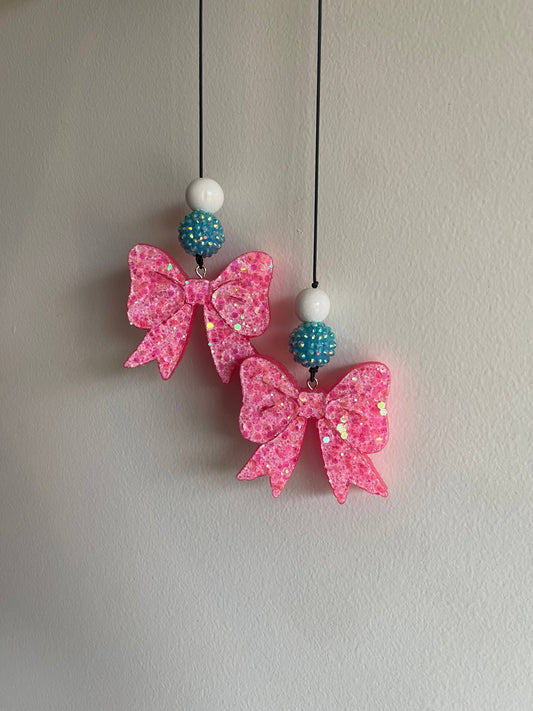 Double Bow Dangle Car Freshie 