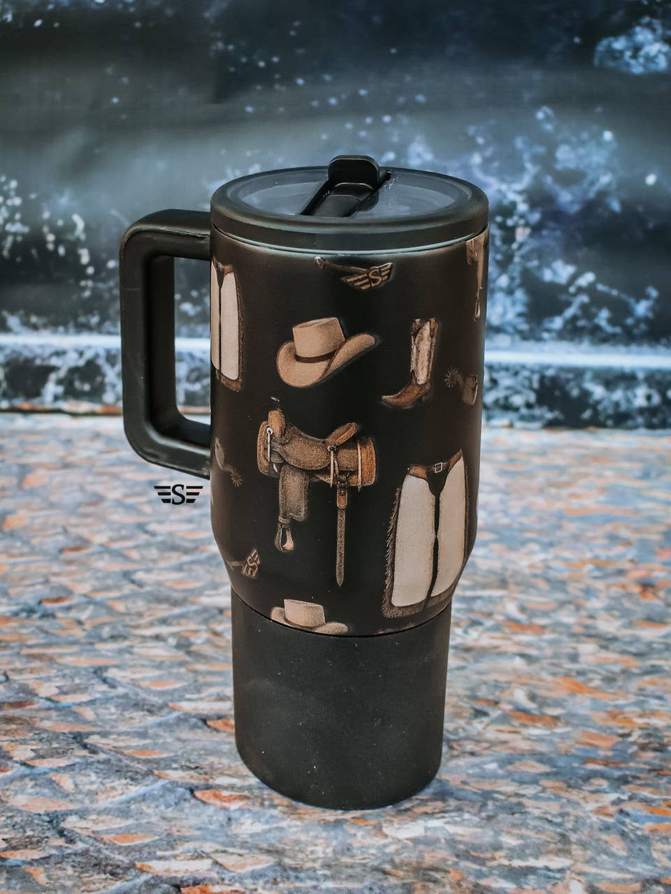 Classic Western Flip Top Tumbler