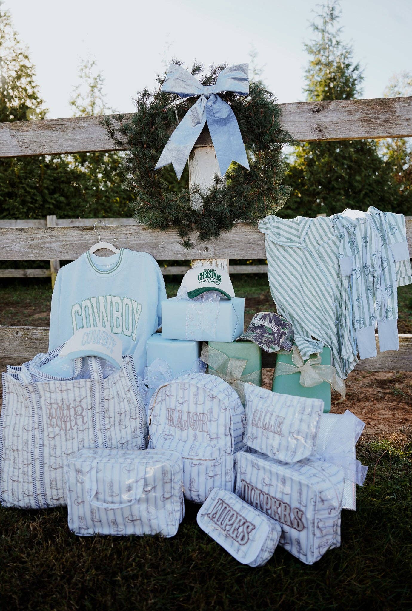 Diapers XL - Western Blues Clear Coat Bag